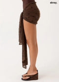 Deia Beaded Sarong - Chocolate - Swimwear