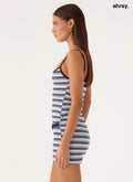 Here All Night Mini Dress - Blue Stripe - Mini Dresses