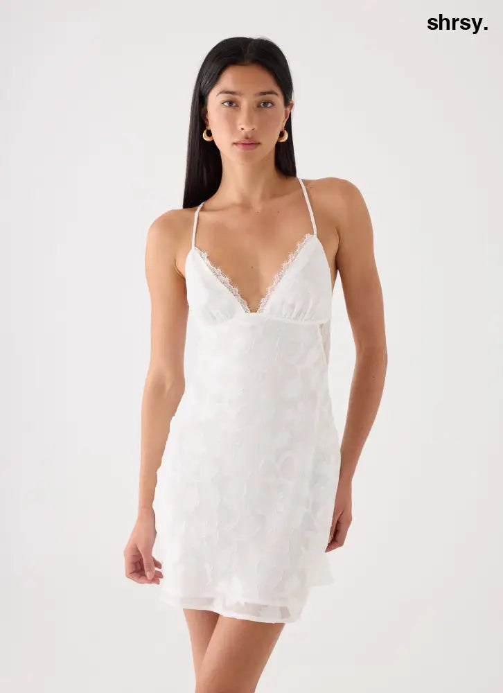 Leeana Mini Dress - White - Mini Dresses