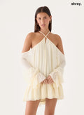 Life Is A Party Mini Dress - Butter Yellow - Mini Dresses