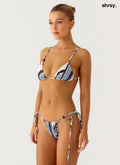 Liona Bead Bikini Bottoms - Purple Stripe - Swimwear