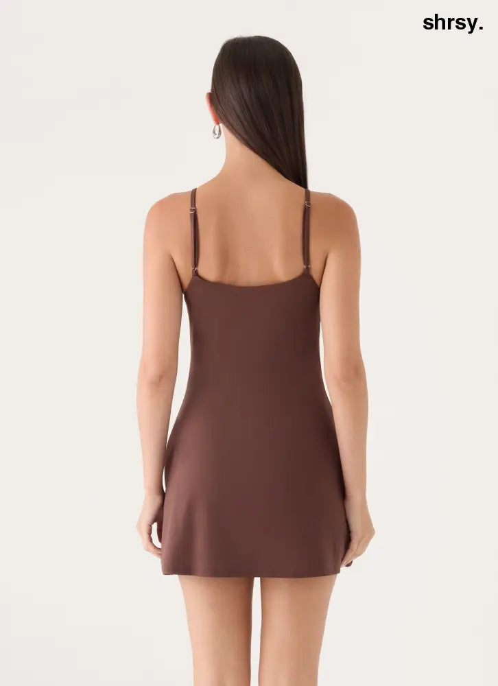 Savanah Mini Dress - Chocolate - Mini Dresses