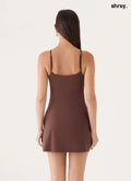 Savanah Mini Dress - Chocolate - Mini Dresses